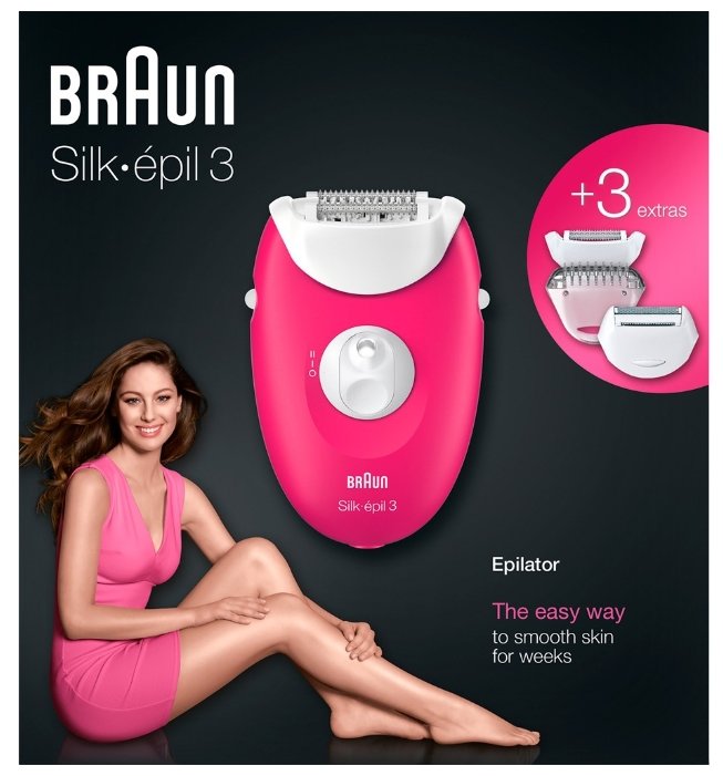 Эпилятор Braun 3410 Silk-epil 3 Legs & body (фото modal 4)