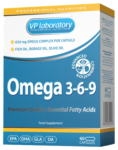 Омега жирные кислоты VP Laboratory Omega 3-6-9 (60 капсул) (фото modal 1)