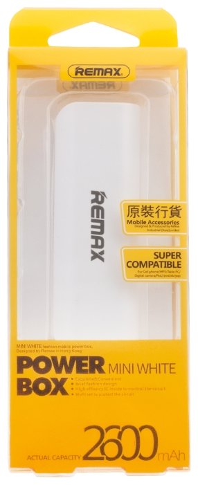 Аккумулятор Remax PowerBox Mini White 2600 mAh RPL-3]] (фото modal 5)