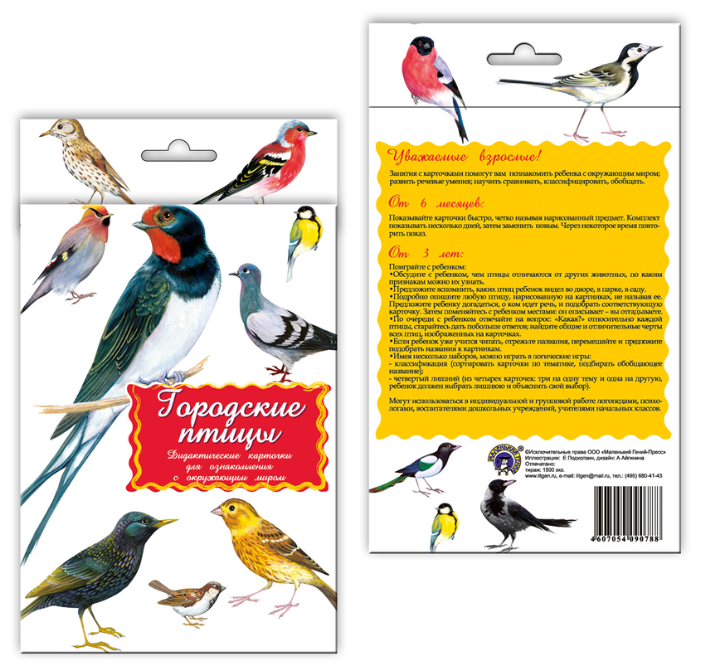 Набор карточек Маленький гений Городские птицы 21x15 см 16 шт. (фото modal 11)