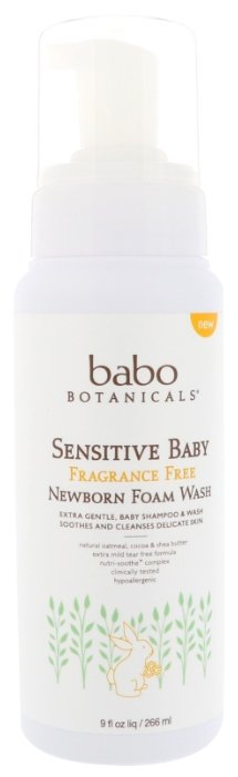 Babo Botanicals Sensitive Baby Пенка для новорожденных без отдушек (фото modal 2)