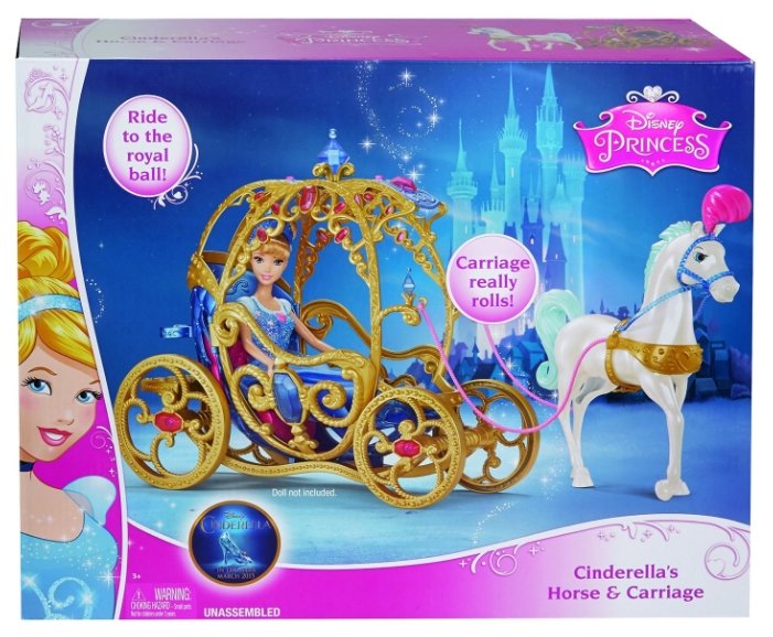 Hasbro Disney Princess лошадь с каретой для Золушки (CDC44) (фото modal 2)