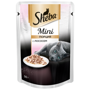 Корм для кошек Sheba Mini с лососем (0.05 кг) 1 шт. (фото modal nav 1)