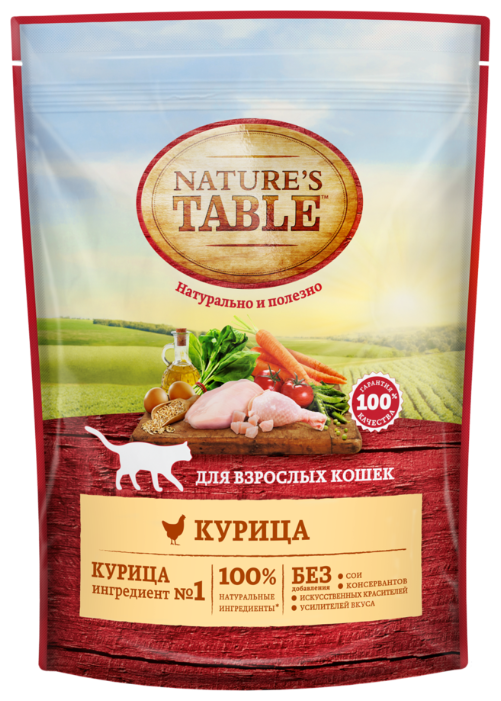 Корм для кошек Nature's Table (0.19 кг) Сухой корм для взрослых кошек — Курица (фото modal 1)