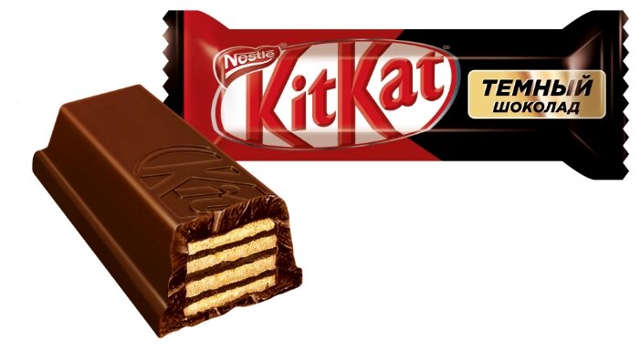 Конфеты KitKat DARK темный шоколад с хрустящей вафлей, коробка (фото modal 2)