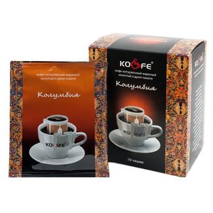 Молотый кофе KO&FE Колумбия, в дрип-пакетах (фото modal nav 1)