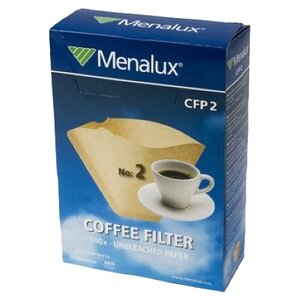 Одноразовые фильтры для капельной кофеварки Menalux Неотбеленные Размер 2 (фото modal nav 1)