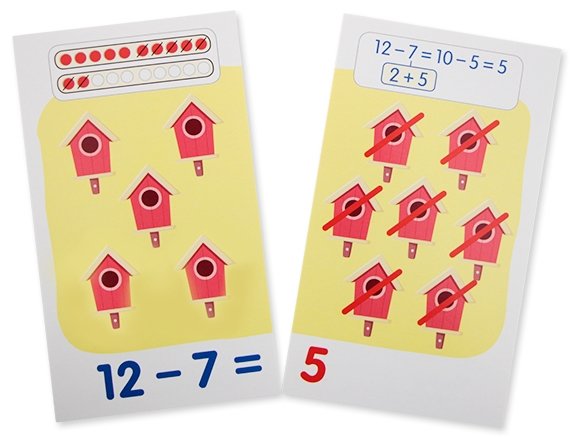 Набор карточек Айрис-Пресс Занимательные карточки. Комплект ЗК по математике на поддончике (зеленый) 17x8.5 см 288 шт. (фото modal 14)