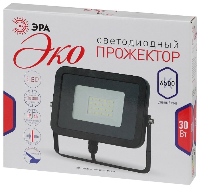 Прожектор светодиодный 30 Вт ЭРА LPR-30-6500К-М SMD Eco Slim (фото modal 2)