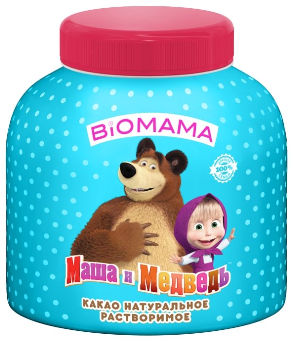 BIOMAMA Маша и Медведь Какао-напиток растворимый, банка (фото modal 1)