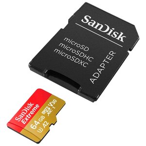 Карта памяти SanDisk Extreme microSDXC Class 10 UHS Class 3 V30 A2 160MB/s + SD adapter (фото modal nav 3)