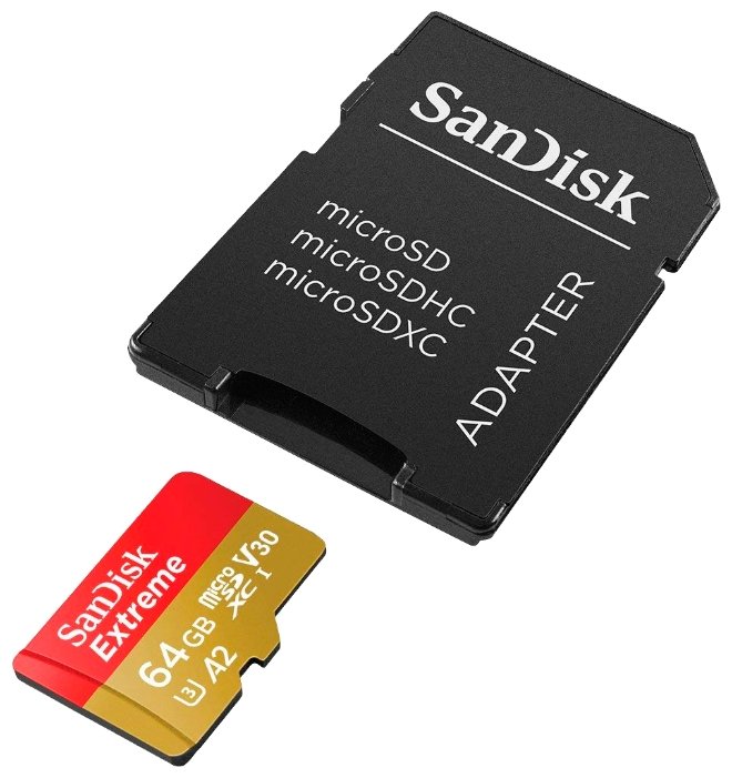 Карта памяти SanDisk Extreme microSDXC Class 10 UHS Class 3 V30 A2 160MB/s + SD adapter (фото modal 3)