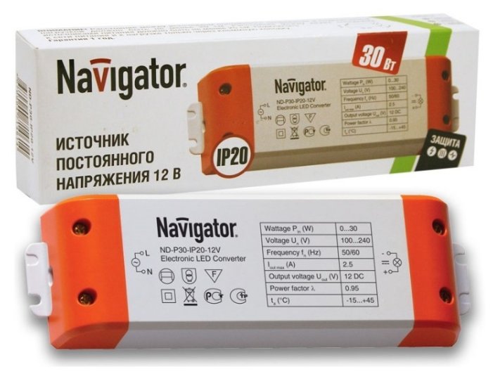 Блок питания Navigator ND-P30-IP20-12 (фото modal 3)