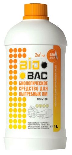 BioBac Биологическое средство для выгребных ям BB-V 180 1 л (фото modal 1)