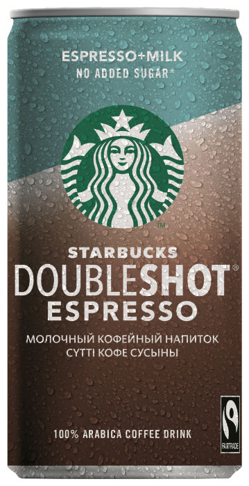 Молочный кофейный напиток Starbucks Doubleshot Espresso без сахара 0.2 л (фото modal 1)
