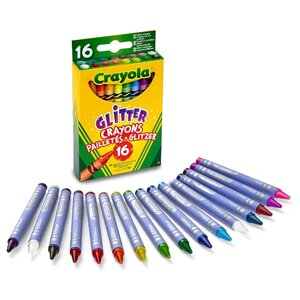 Crayola Восковые мелки с блестками 16 цветов 52-3716 (фото modal nav 2)