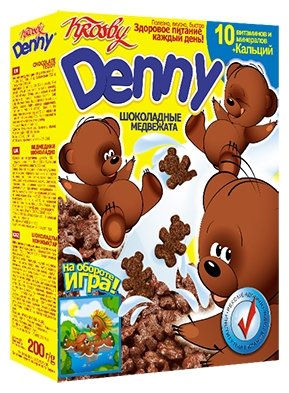 Готовый завтрак Krosby DENNY шоколадные медвежата животные, коробка (фото modal 1)