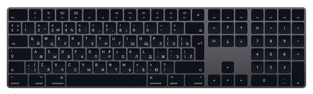 Клавиатура Apple Magic Keyboard with Numeric Keypad (MRMH2RS/A) Space Gray Bluetooth (фото modal 1)