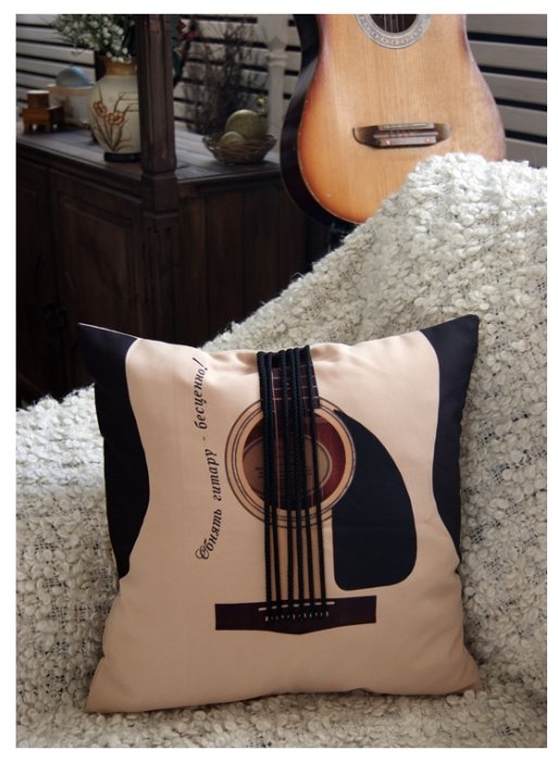 Подушка декоративная ЭнигмаСтиль Гитара, 40 x 40 см (фото modal 1)