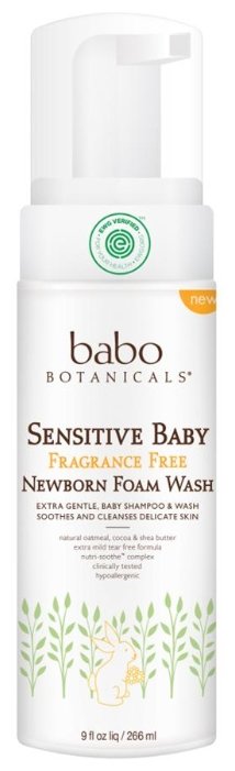 Babo Botanicals Sensitive Baby Пенка для новорожденных без отдушек (фото modal 1)