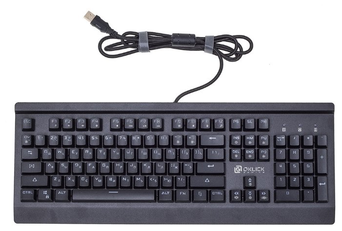 Клавиатура Oklick 950G IRON EDGE Black USB (фото modal 9)