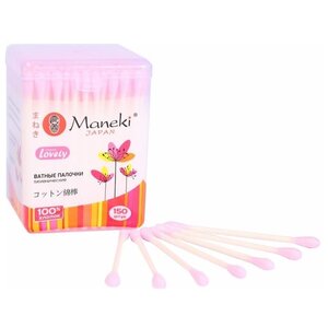 Ватные палочки Maneki Lovely с розовым бумажным стиком (CB944) (фото modal nav 2)