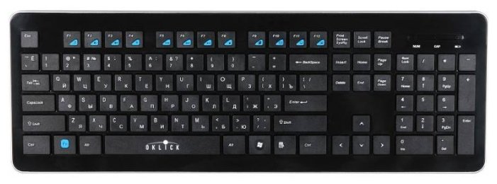 Клавиатура Oklick 870S Black USB (фото modal 1)