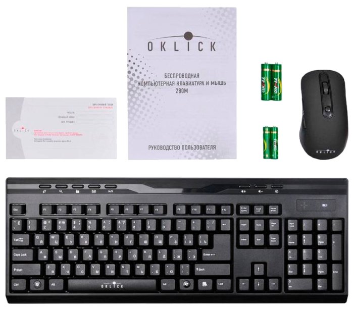 Клавиатура и мышь Oklick 280 M Black USB (фото modal 10)