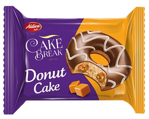 Aldiva пончик Cake break с карамельным кремом в шоколадной глазури (фото modal 1)