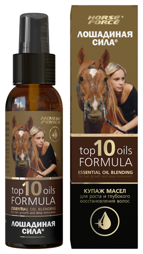 Лошадиная Сила TOP 10 OILS FORMULA Купаж масел для роста и глубокого восстановления волос (фото modal 2)