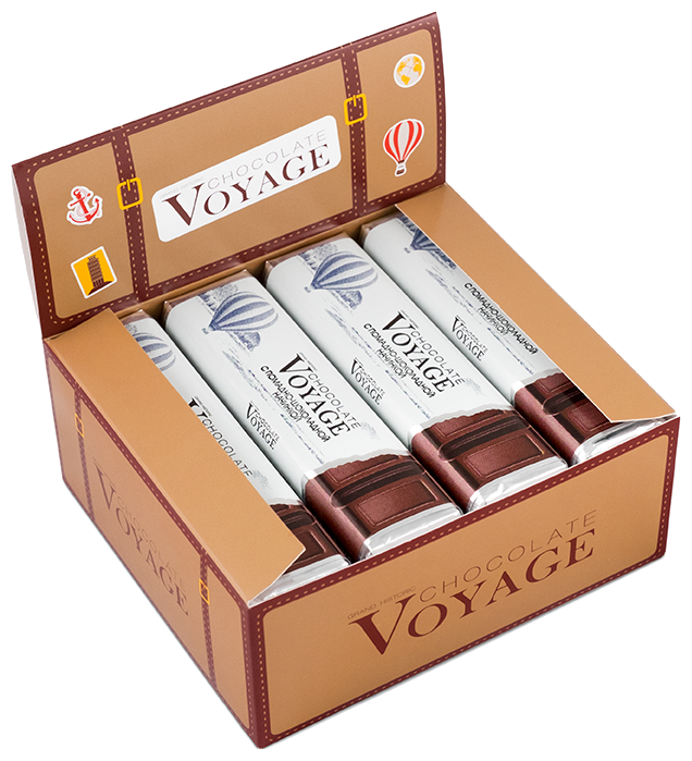 Батончик Grand Historic Voyage с помадно-шоколадной начинкой, 48 г, коробка (фото modal 1)