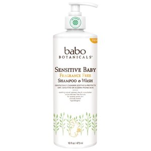 Babo Botanicals Sensitive Baby Шампунь и гель для душа без отдушек (с дозатором) (фото modal nav 1)