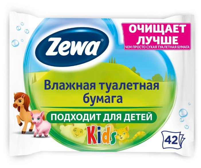 Влажная туалетная бумага Zewa Kids (фото modal 1)