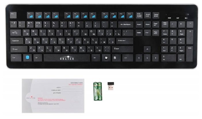 Клавиатура Oklick 870S Black USB (фото modal 5)