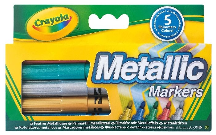 Crayola Набор фломастеров с металлическим эффектом 58-5054 (5 шт.) (фото modal 1)
