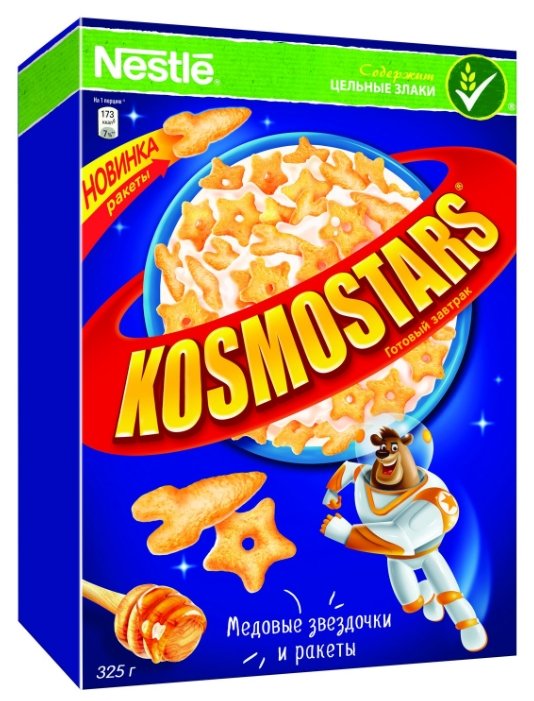 Готовый завтрак Kosmostars Медовые звездочки и ракеты, коробка (фото modal 3)