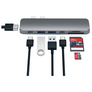 USB-концентратор Satechi Aluminum Type-C Pro Hub Adapter разъемов: 5 (фото modal nav 3)