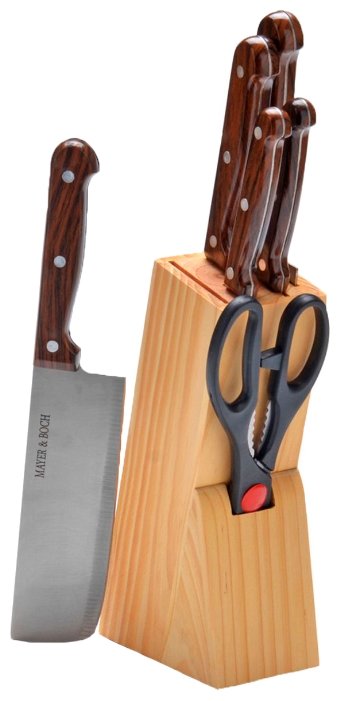 Набор MAYER & BOCH 5 ножей и ножницы с подставкой 27424 / 27426 (фото modal 3)