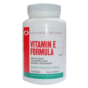 Витамин Universal Nutrition Vitamin E Formula (100 таблеток) (фото modal nav 1)