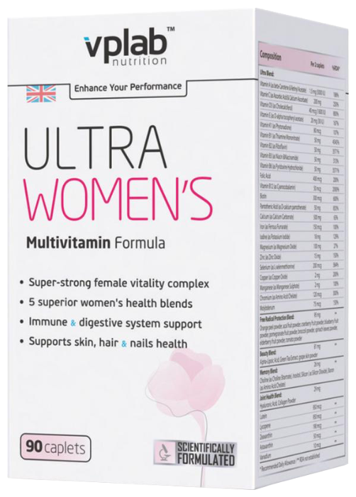 Минерально-витаминный комплекс VP Laboratory Ultra Women's (90 каплет) (фото modal 2)