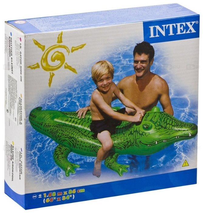 Надувная игрушка-наездник Intex Крокодил 58546 (фото modal 2)