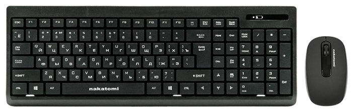 Клавиатура и мышь NAKATOMI KMRON-1005U Black USB (фото modal 1)