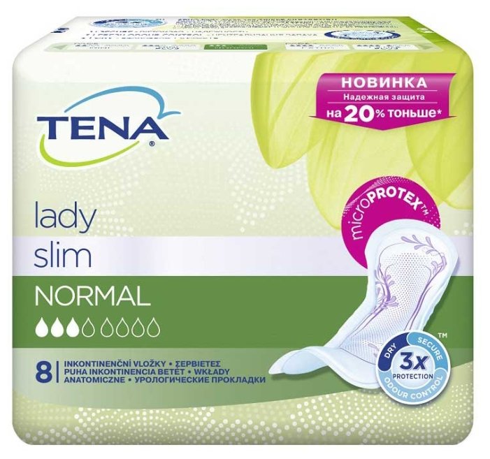 Урологические прокладки TENA Lady Slim Normal (8 шт.) (фото modal 1)