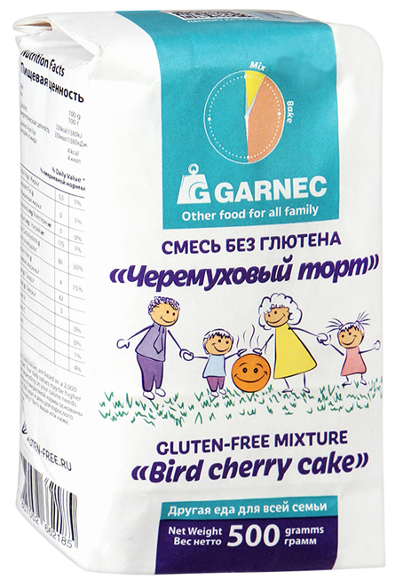 Гарнец Смесь Черемуховый торт без глютена, 0.5 кг (фото modal 1)