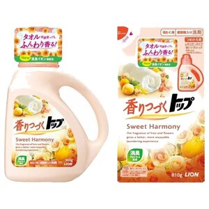 Жидкость для стирки Lion Top Sweet Harmony аромат цветов и апельсина (Япония) (фото modal nav 4)