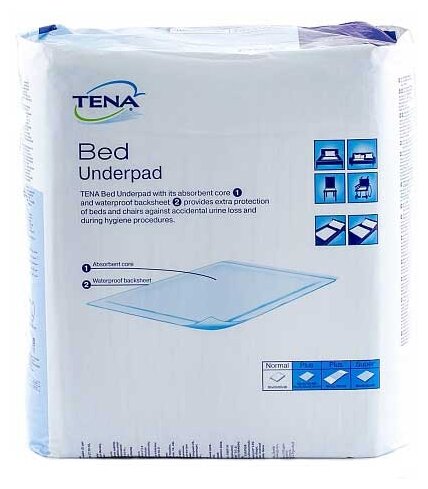 Пеленки TENA Bed Нормал 770038, 60 х 90 см (30 шт.) (фото modal 2)
