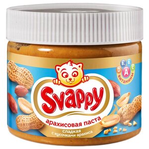 Svappy Арахисовая паста сладкая с кусочками арахиса (фото modal nav 1)