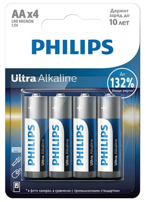 Батарейка AA Philips LR6E4B/51 Ultra (AA) (фото modal 1)