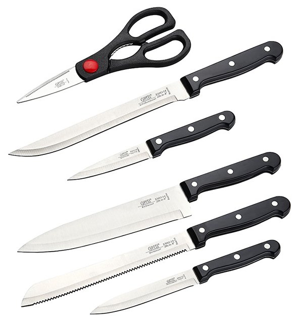 Набор GiPFEL Tradition 5 ножей, ножницы и подставка (фото modal 3)