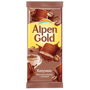 Шоколад Alpen Gold молочный с начинкой со вкусом капучино (фото modal nav 1)